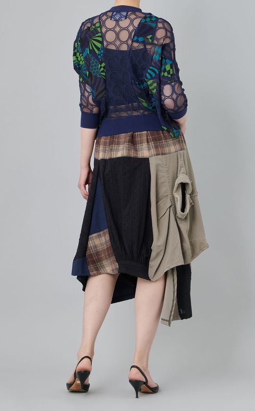 【roop】レース変形ドッキングシャツ