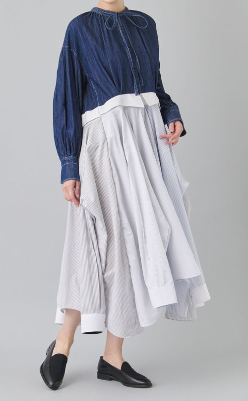 【roop】シャツドッキングワンピース