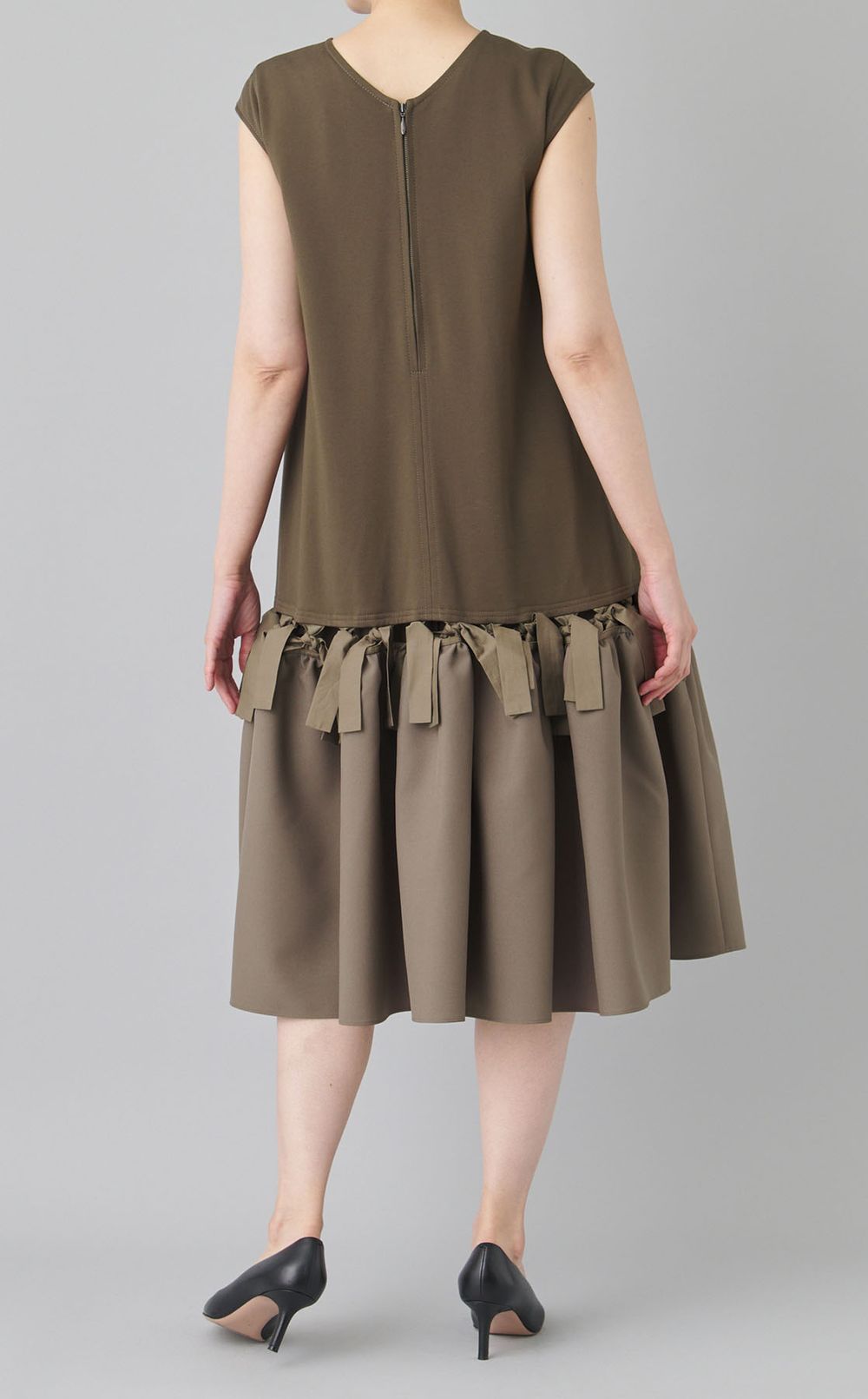 【roop】ノースリーブニットワンピ―ス