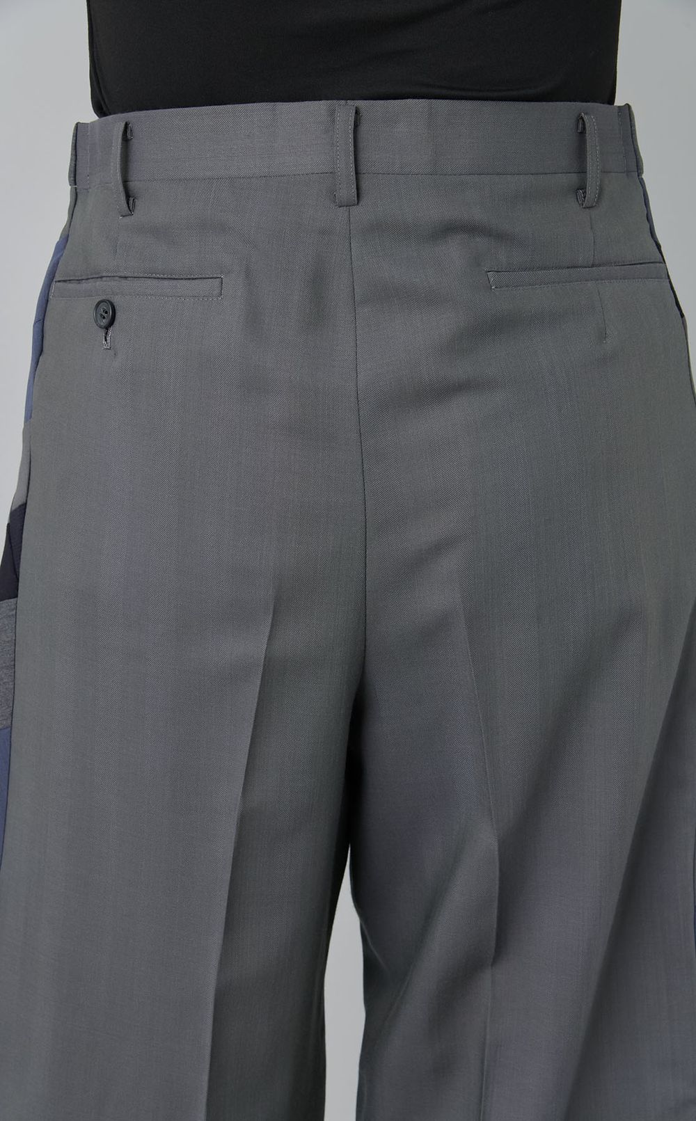 【roop】パッチワークウールワイドハーフパンツ①