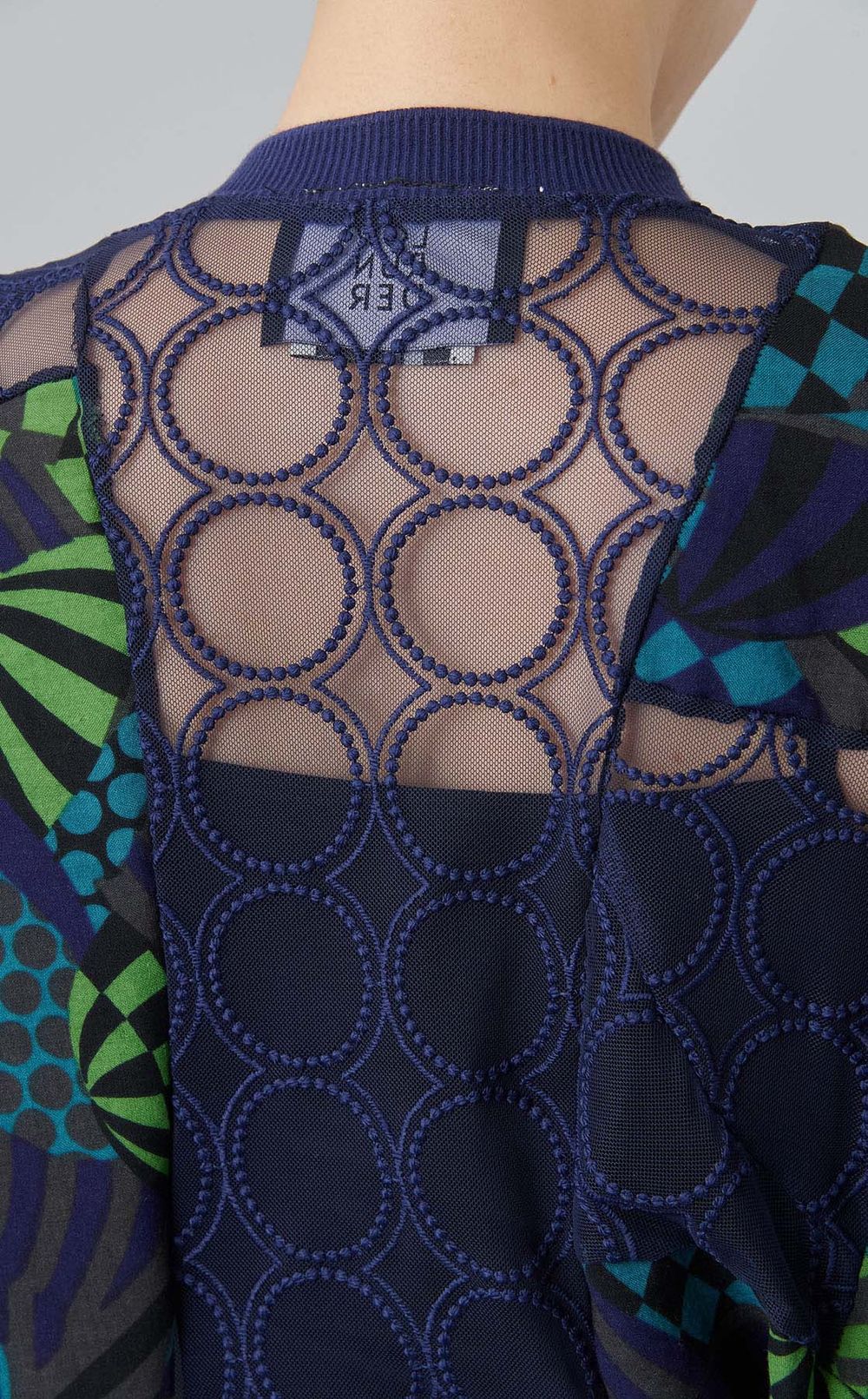 【roop】レース変形ドッキングシャツ