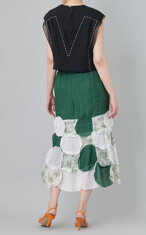 【roop】サークルパッチワークマーメイドスカート