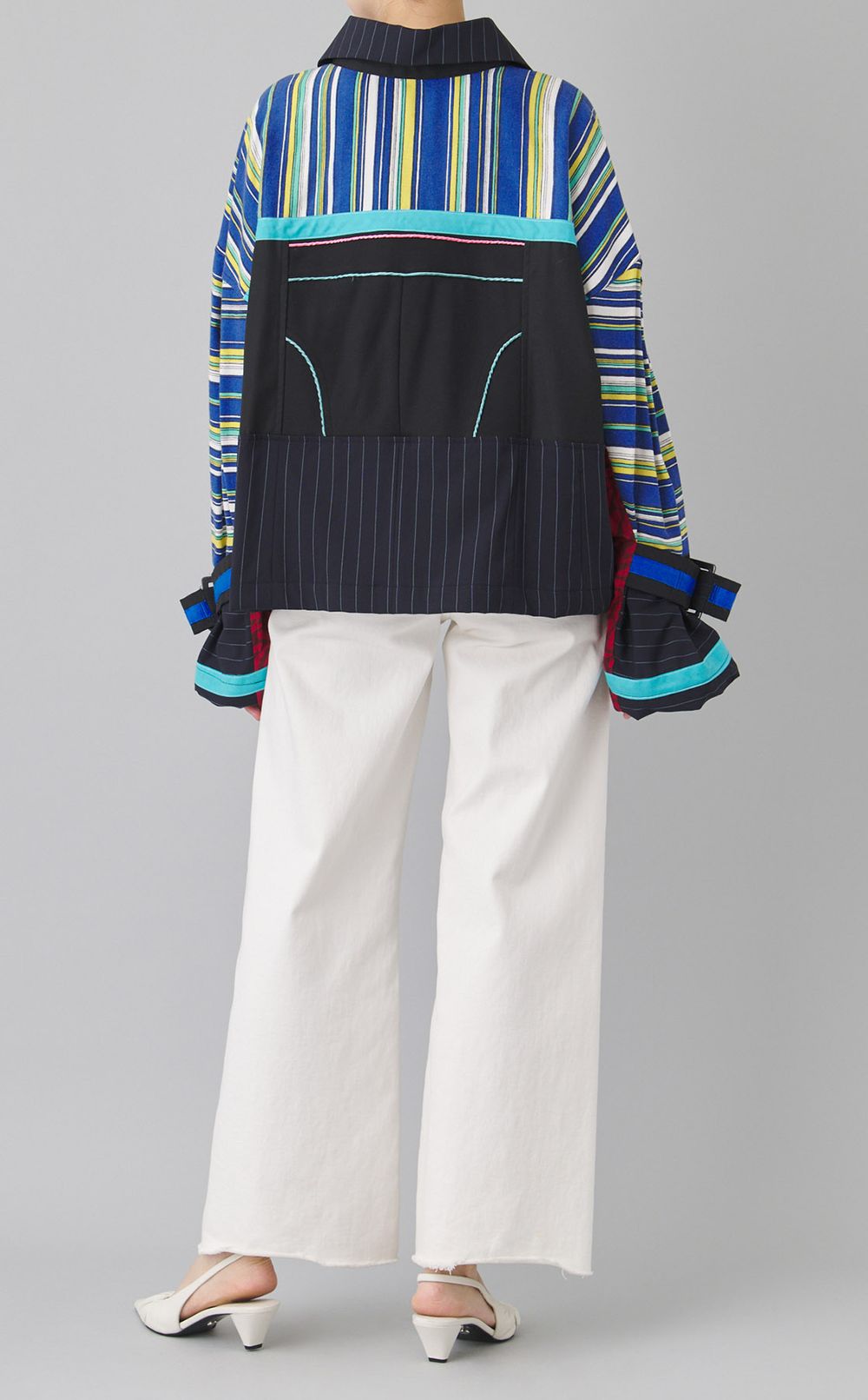 【roop】ネイビーストライプ×ブルーストライプシャツ