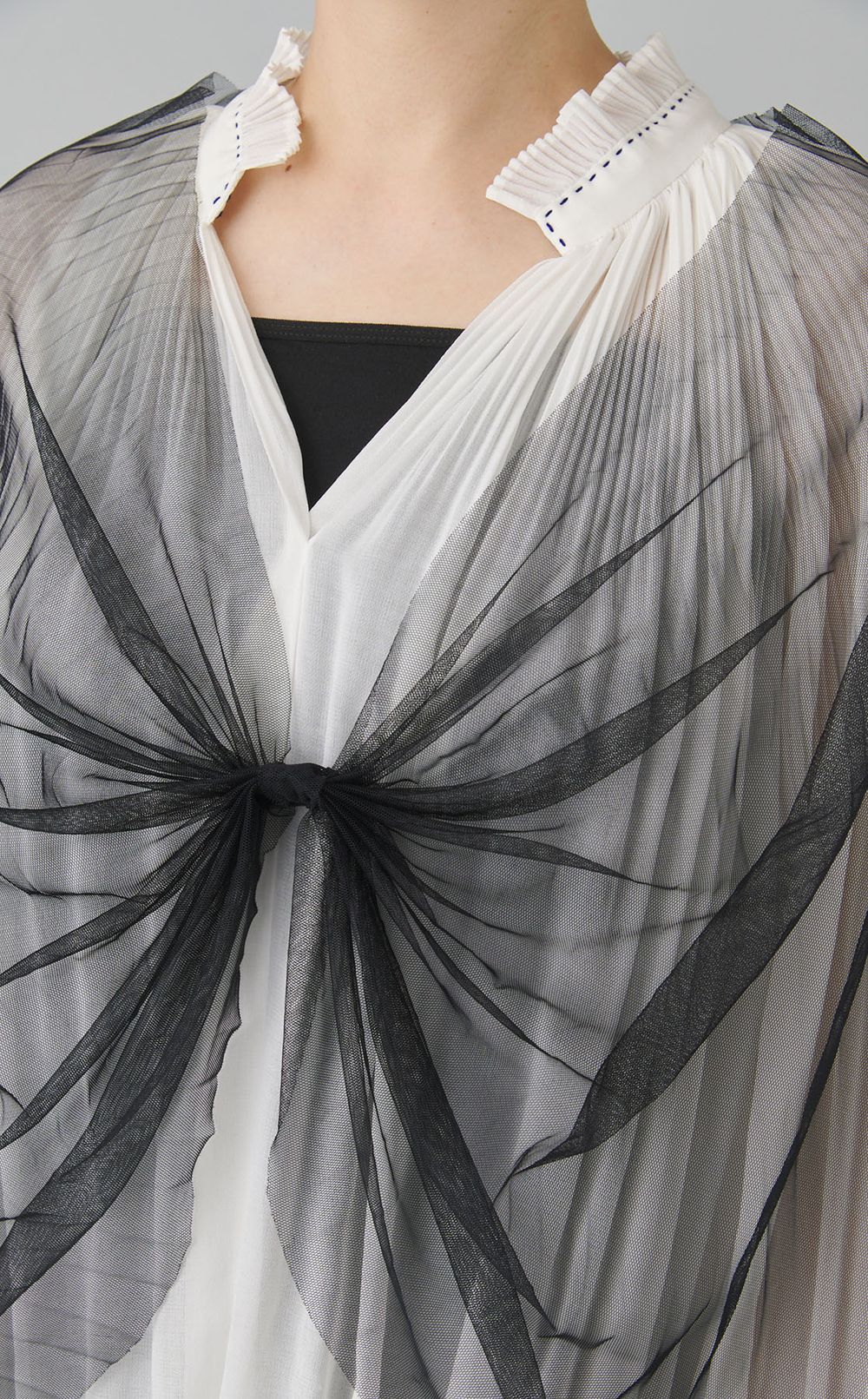 【roop】チュールドッキングブラウス