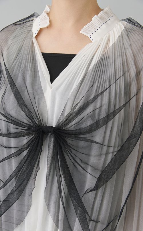 【roop】チュールドッキングブラウス