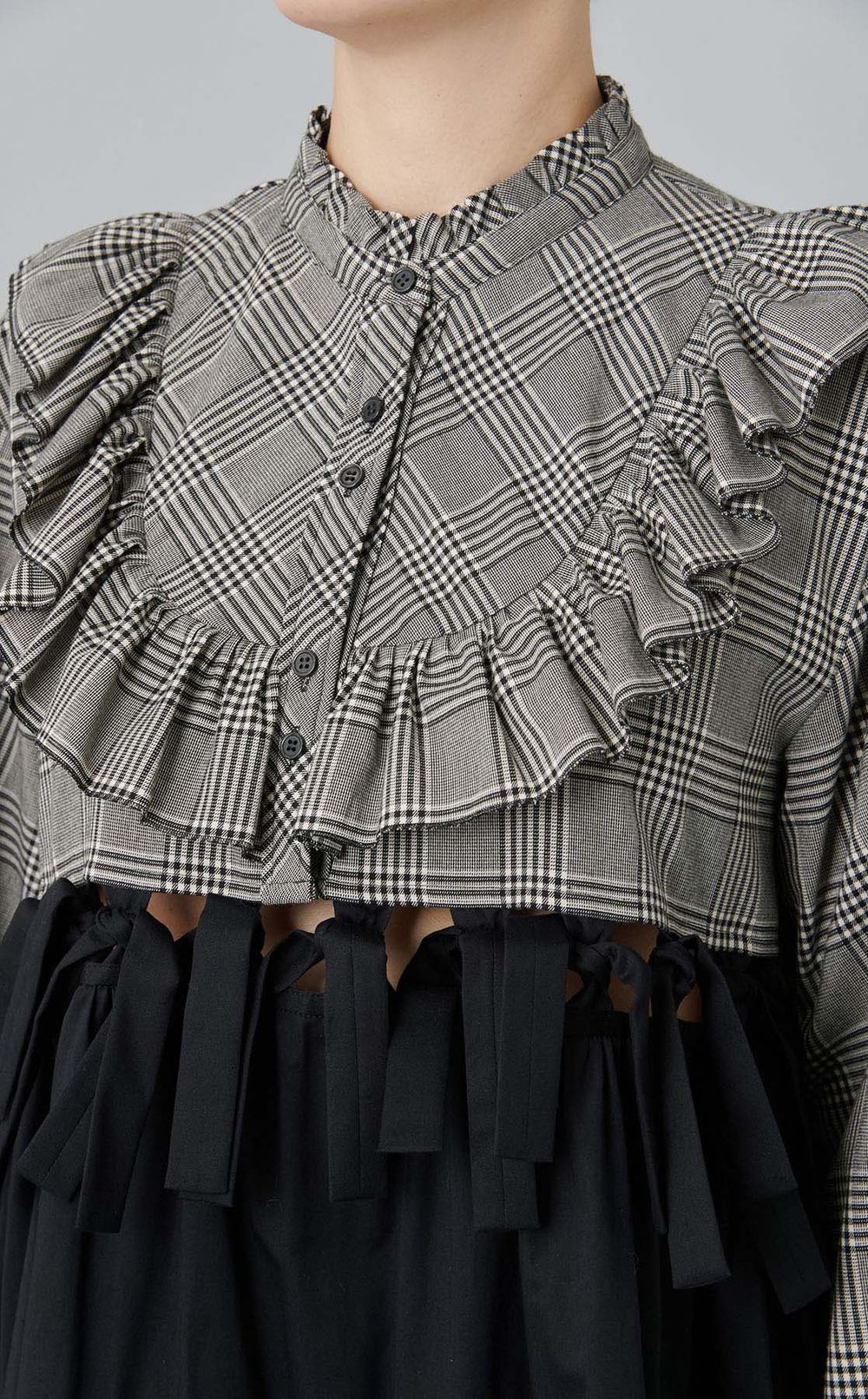 【roop】フリルシャツワンピース