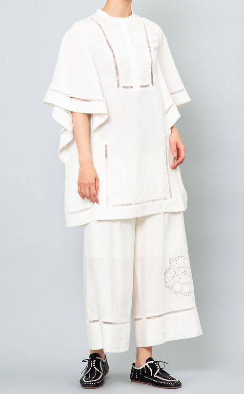 レーヨンリネンプルオーバーブラウス