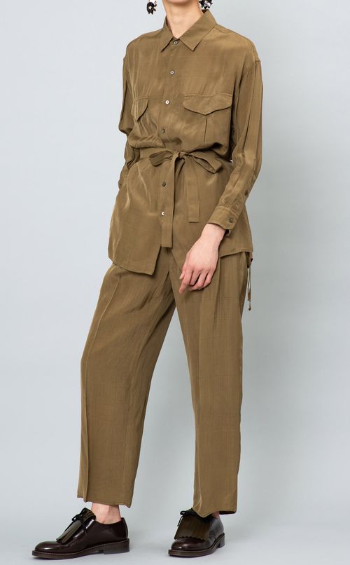 グレンチェックイージーパンツ