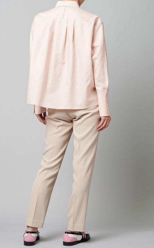 バックプリーツショートブラウス