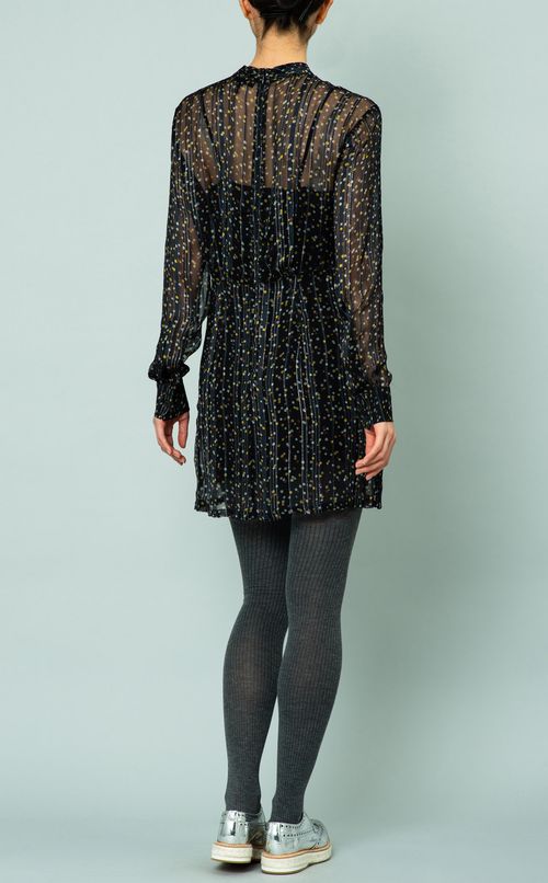 ドットプリントシアーミニワンピース