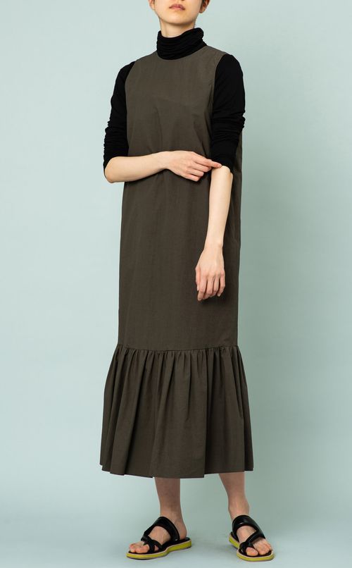 ギャザーロングワンピース