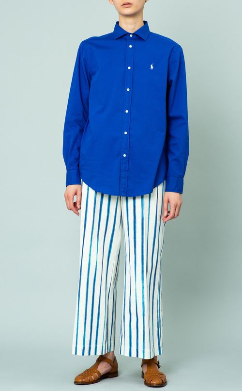 ワイドカラーロングスリーブシャツ