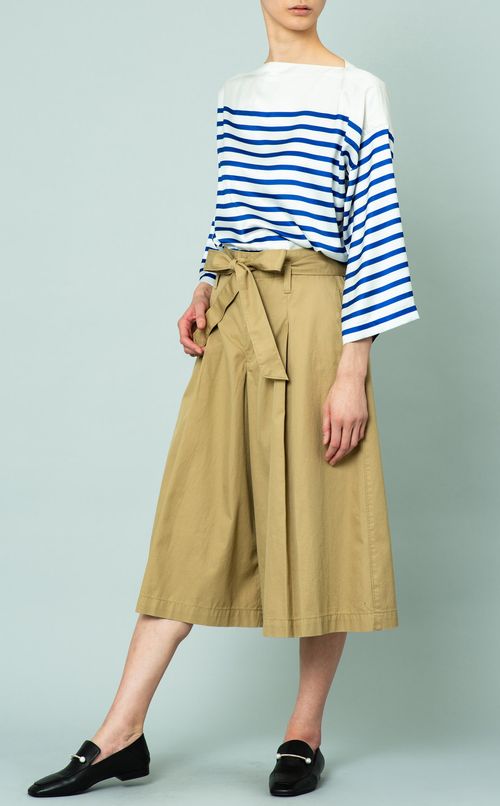 ベルト付ワイドチノパンツ