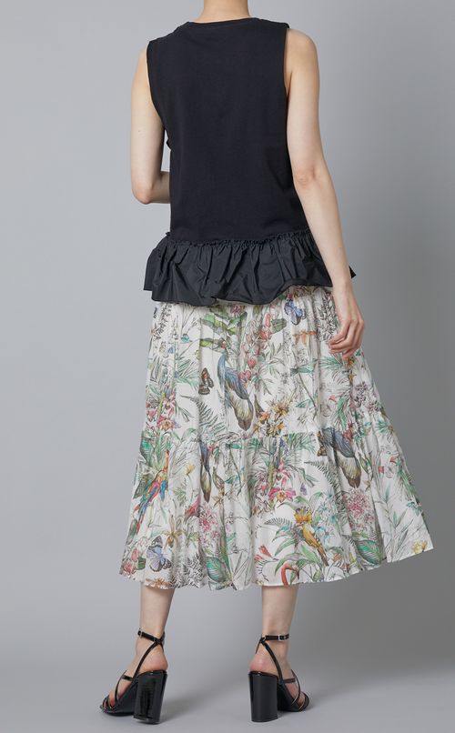 ジャングルプリントティアードスカート