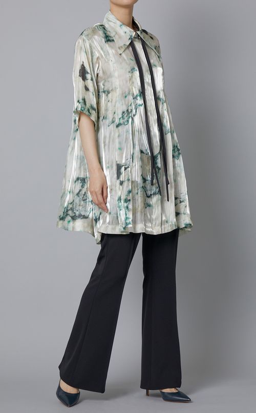 プリントAラインロングシャツ