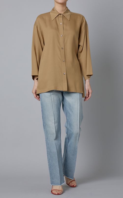 七分袖ワイドシャツ