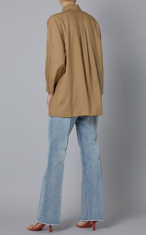 七分袖ワイドシャツ