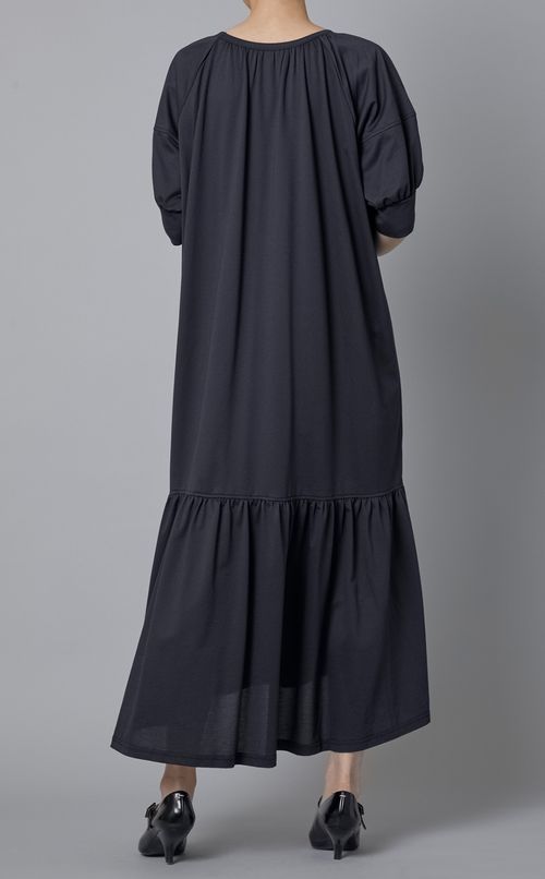 フラワー刺繍カノコワンピース