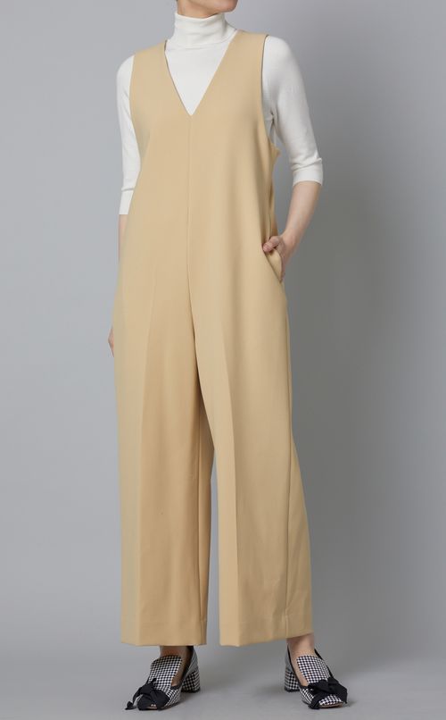 Vネックオールインワン