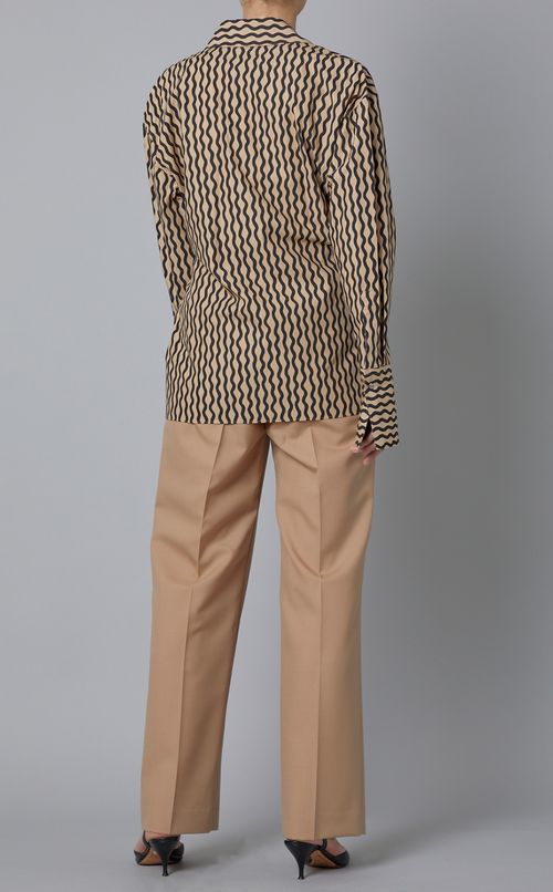 変形ストライプカシュクールシャツ