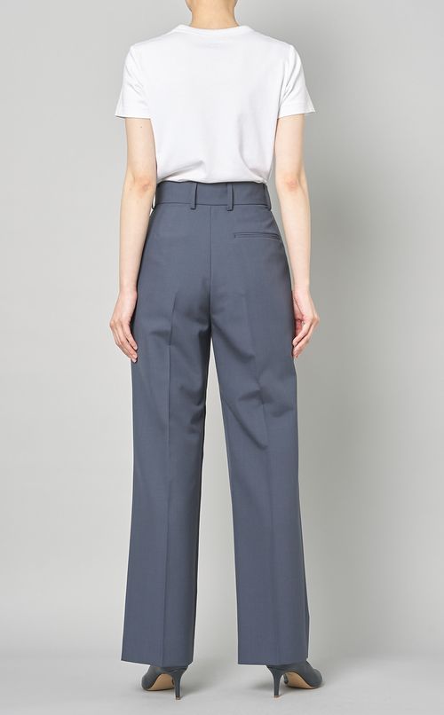 センタープレスタックワイドパンツ