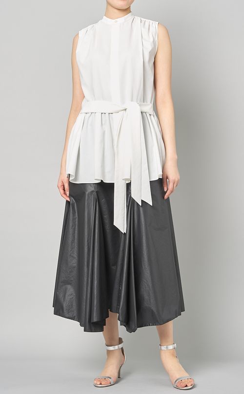 ウエストリボンブラウス