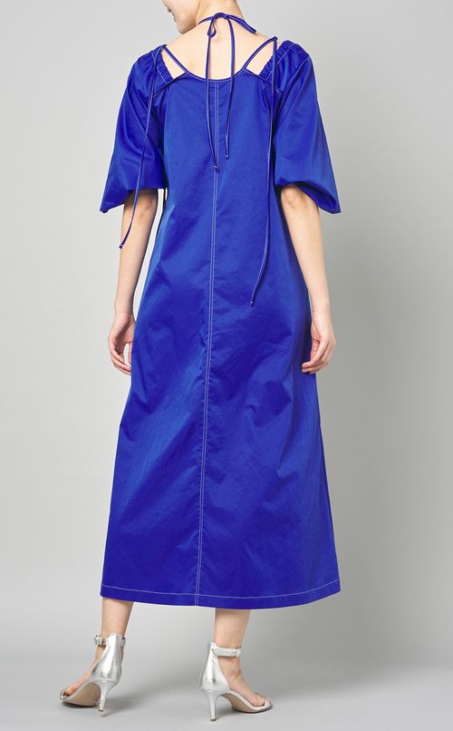 ホルターネックリボンマキシワンピース