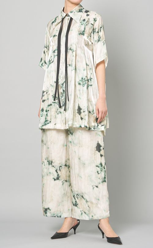 プリントAラインロングシャツ