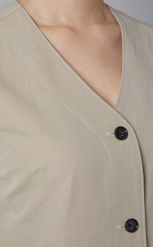 コットンVネックドレス