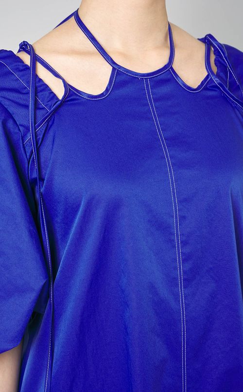 ホルターネックリボンマキシワンピース