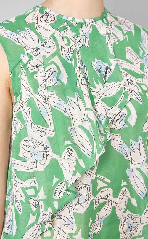 ツルペンフラワーフレアタックブラウス