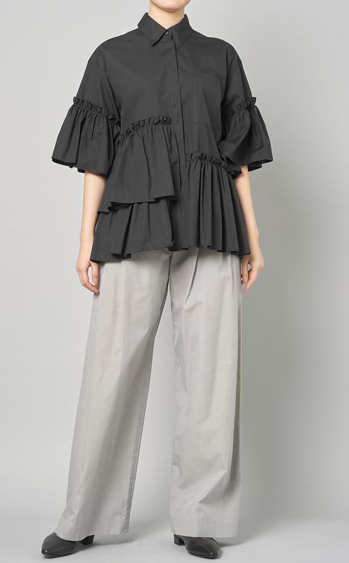 コットンタックフルレングスパンツ