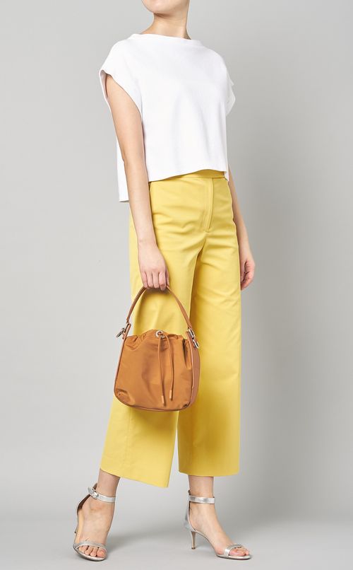 ソリッドナイロンコンビショルダーバッグ