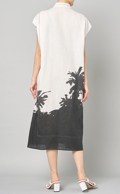 リブコンビフレンチリネンワンピース