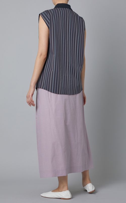 マルチストライプノースリーブシャツ