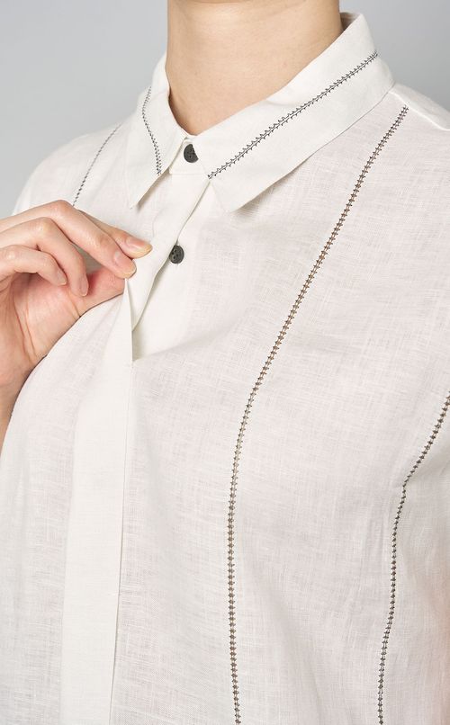 リブコンビフレンチリネンワンピース