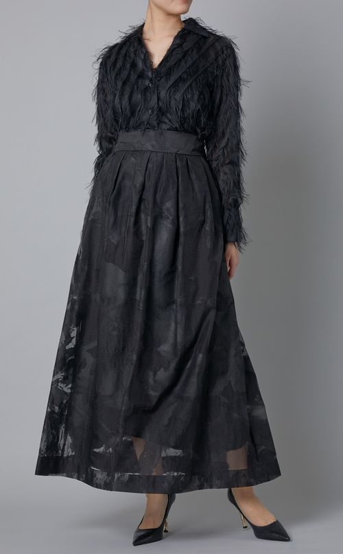 オパールシースルーロングスカート