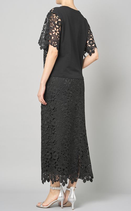 マクラメレースペンシルミディスカート