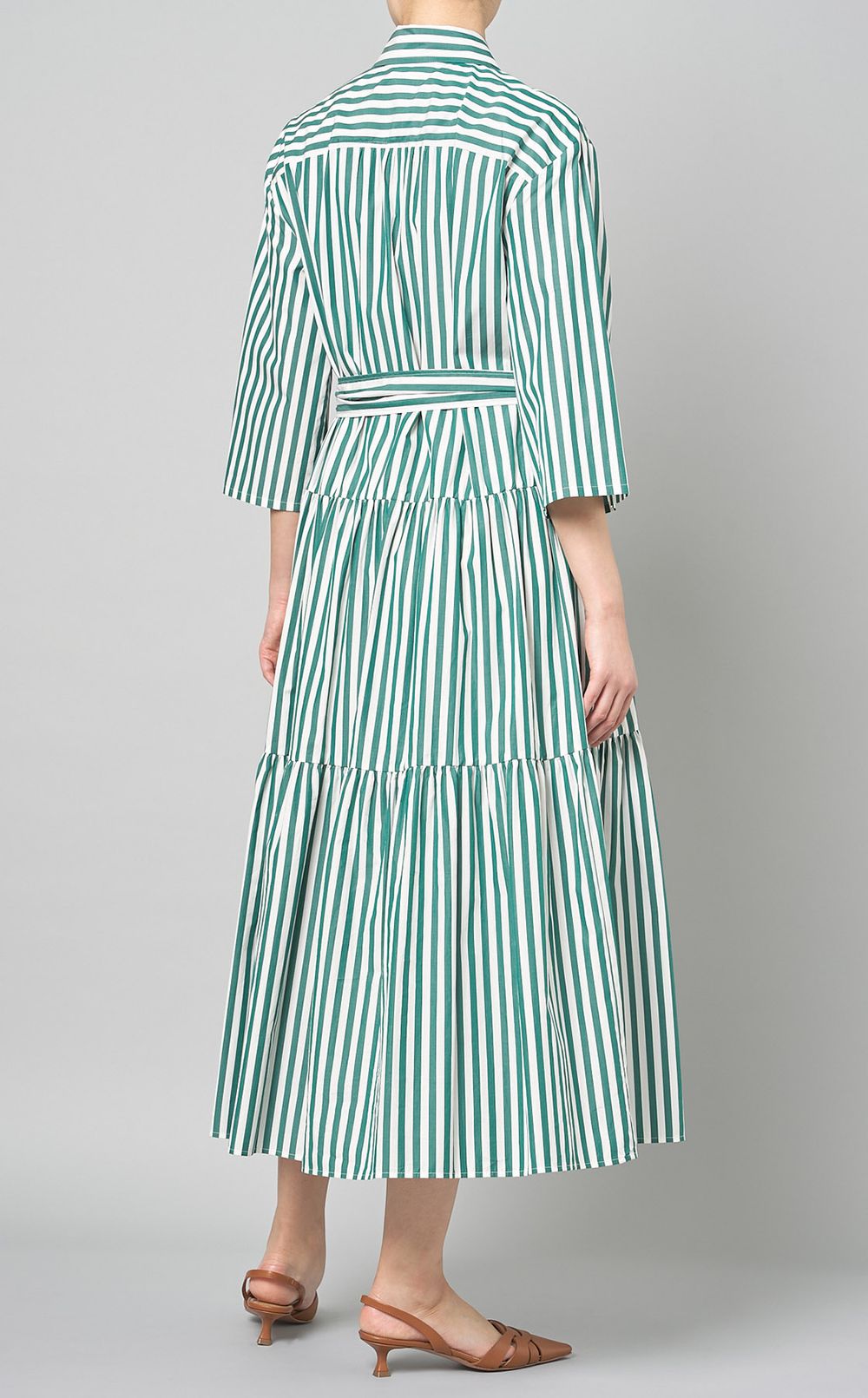 ストライプ ティアード ワンピース シャツワンピース 春 nr8470 Weekend Max Mara|ストライプティアードシャツワンピース