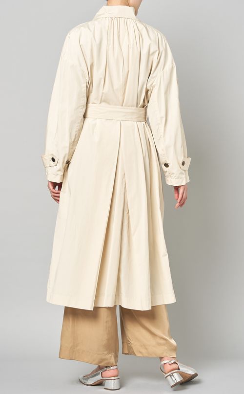 ベルト付ステンカラーコート