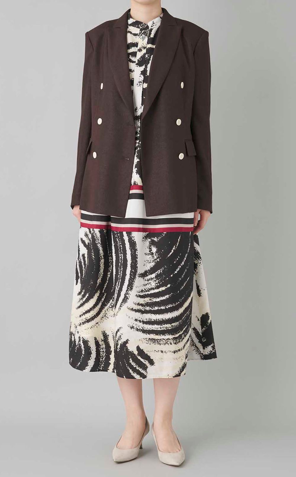 トライバル柄シャツワンピース