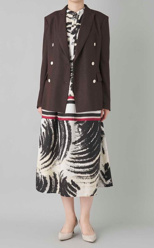 トライバル柄シャツワンピース