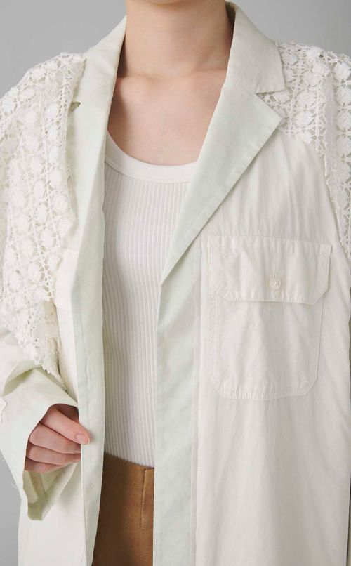 【roop】LACE COMB. COAT