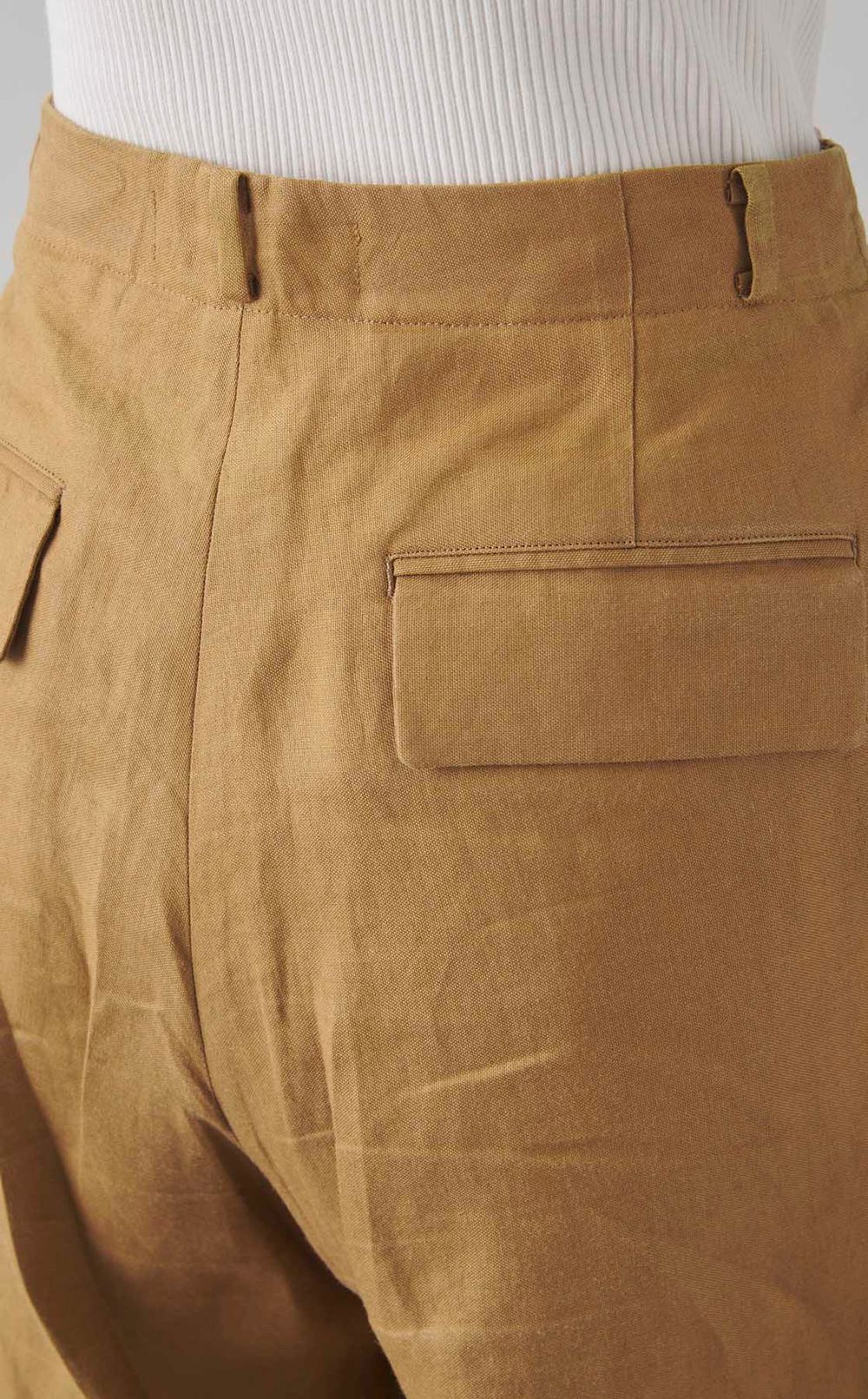 【roop】DEFORMATION CROPD PANTS
