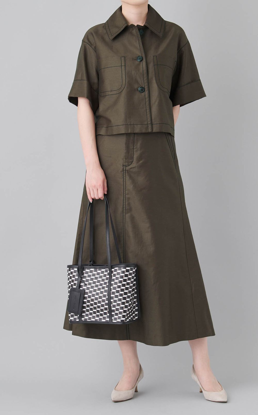 CABプリントロングショルダーバッグ