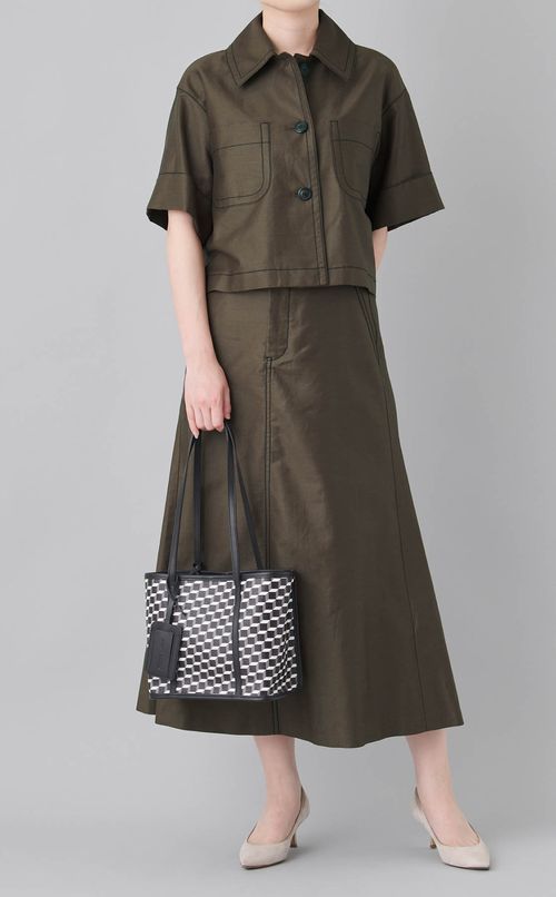 CABプリントロングショルダーバッグ