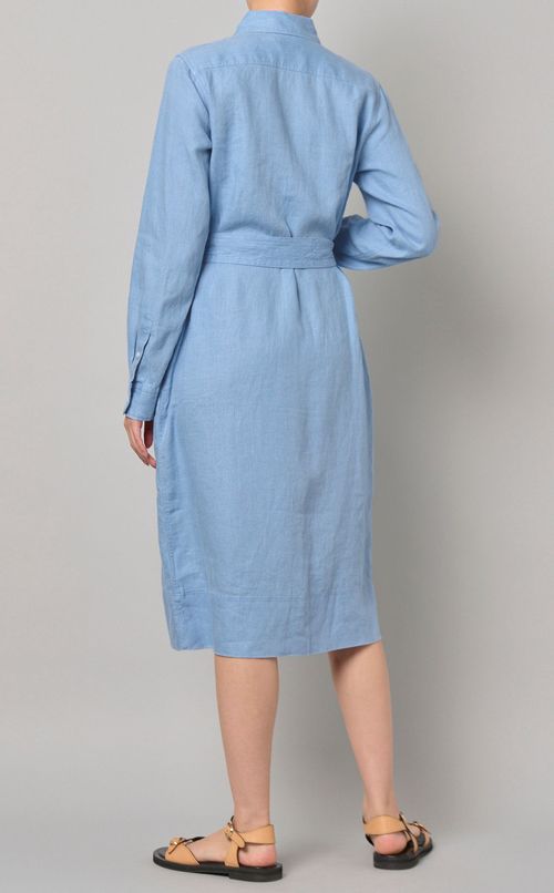 ベルト付シャツワンピース