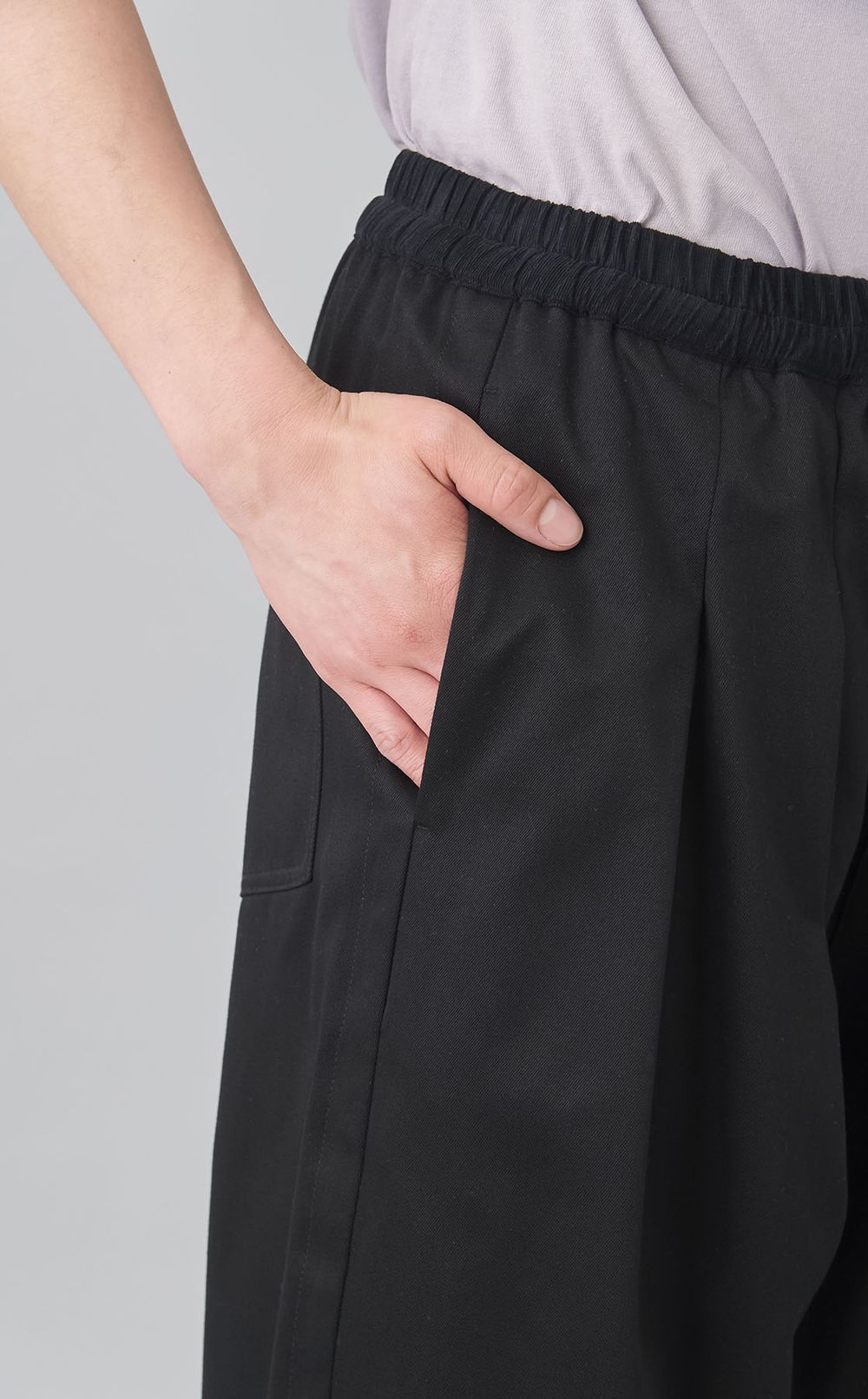 コットンタックワイドイージーパンツ