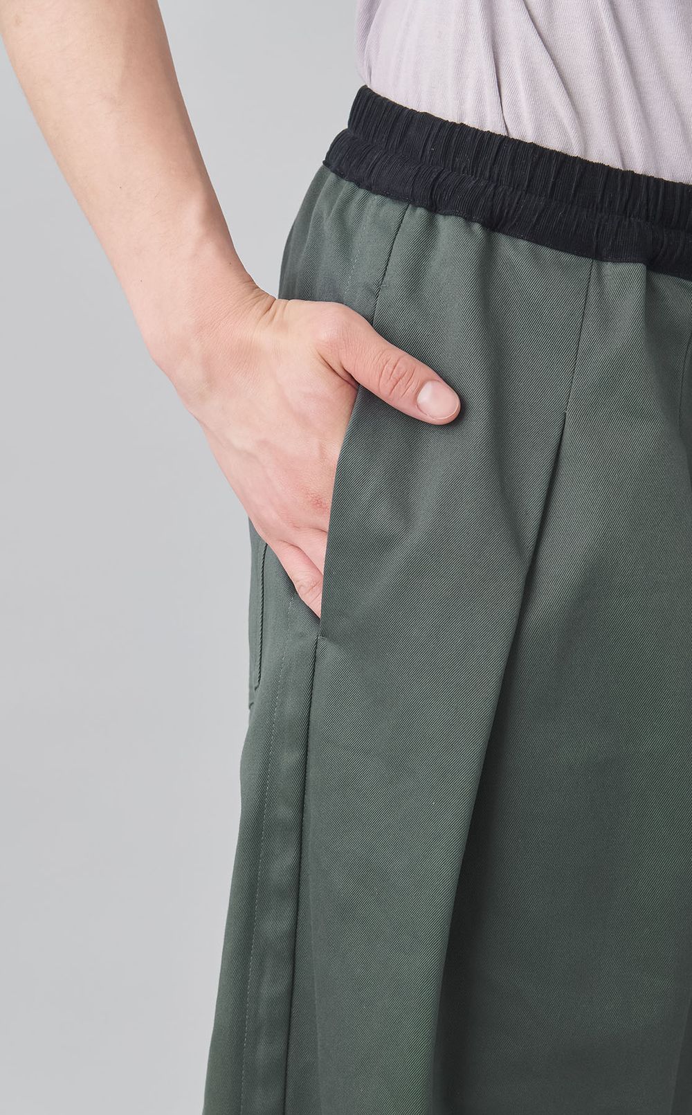 コットンタックワイドイージーパンツ