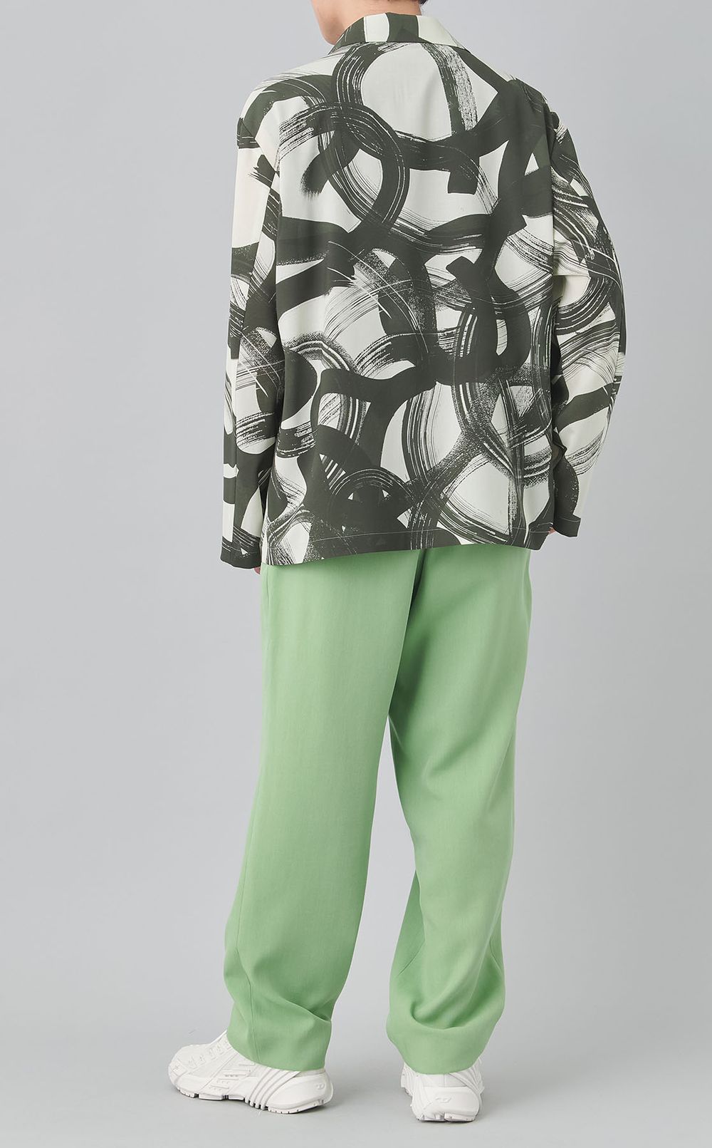 プリントオープンカラーシャツブルゾン